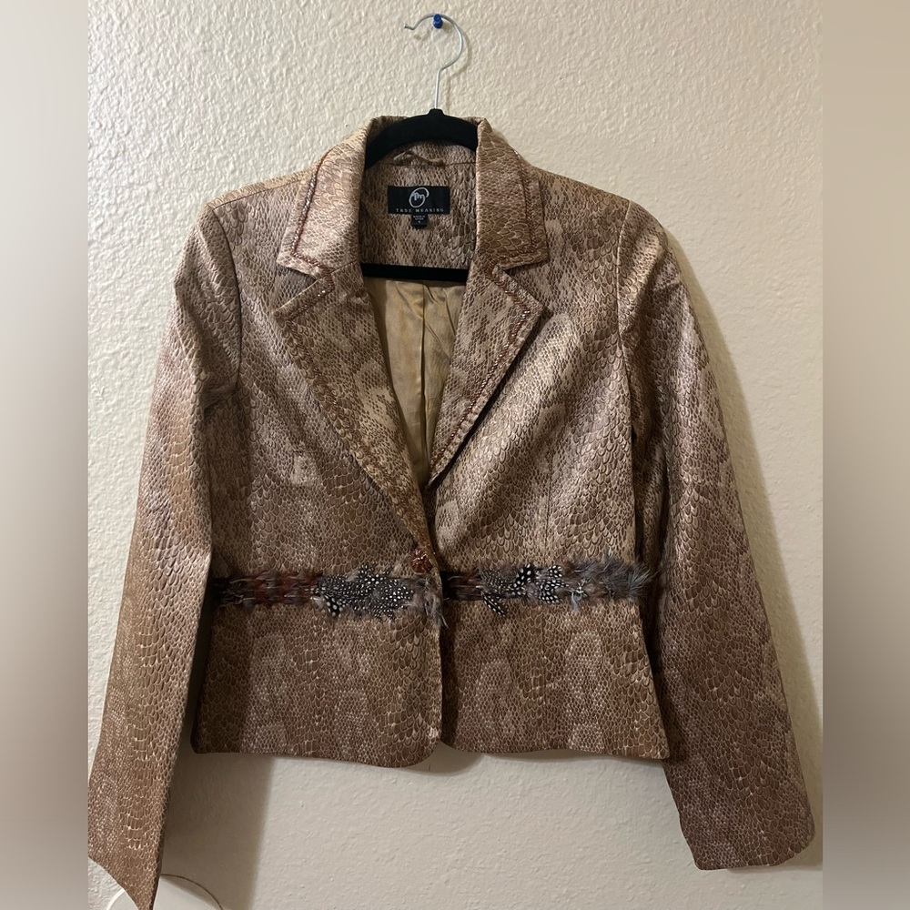Vintage snake print blazer